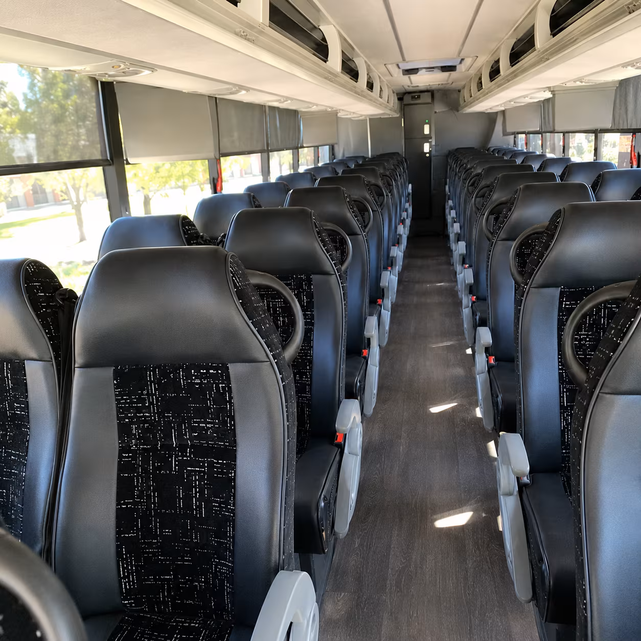 brentwood charter bus rental interior
