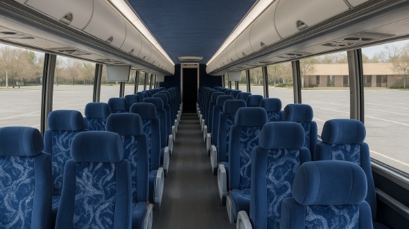 brentwood 50 passenger charter bus inside