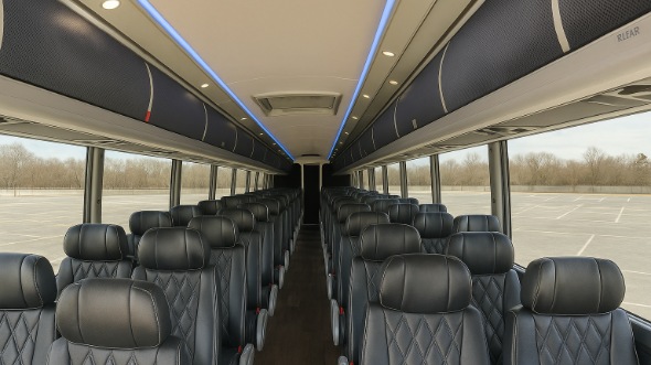 brentwood 54 passenger charter bus inside