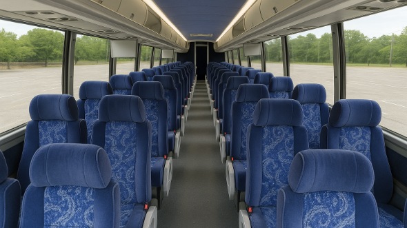 brentwood 55 passenger charter bus inside